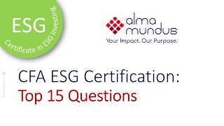 CFA ESG Certification  The Top 15 Questions [upl. by Ibrahim784]