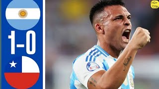 Argentina vs Chile 10  Resumen Y Goals  Copa America 2024 [upl. by Esenwahs]