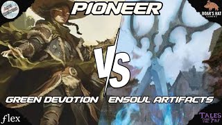 Mono Green Devotion VS Ensoul Artifacts MTG Pioneer [upl. by Eniwtna]