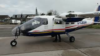 Partenavia P68 Observer glass nose cockpit Aerial Survey Flying London and Aberdeen [upl. by Adolphus]