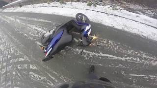 Scooter in snow BAD IDEA Honda Vision 50cc [upl. by Atrebor]