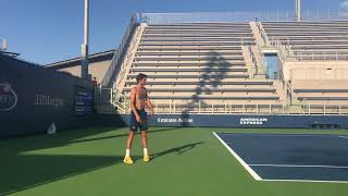 Gilles Simon practice shirtless us open 2017 [upl. by Lamok]