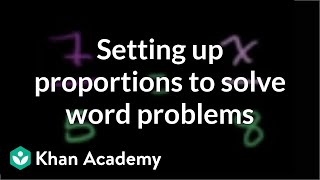 Setting up proportions to solve word problems  7th grade  Khan Academy [upl. by Nylloh]