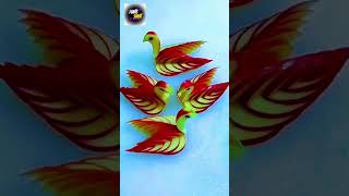 আপেল দিয়ে কত সুন্দর একটি পাখির ডিজাইন  youtubeshorts fruitsshorts viralvideo [upl. by Nirrol]