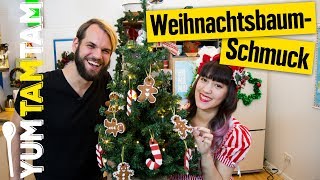 DIY Weihnachtsbaumschmuck  Lebkuchenmänner amp Zuckerstangenkekse  yumtamtam [upl. by Rehpotsirc]