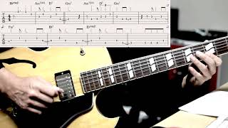 Youd be so nice to come home to Jim Hall Jazz Guitar TAB 32bars [upl. by Ashman]