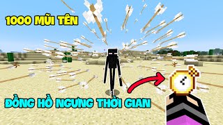 THỬ NGƯNG THỜI GIAN BẮN 1000 MŨI TÊN VÀO ENDERMAN TRONG MINECRAFT [upl. by Akener]