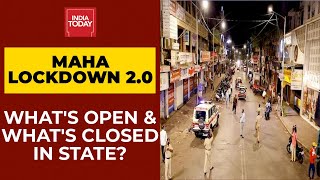 Maharashtra Lockdown 20 Whats Open Whats Closed Till May 1  Covid Cases  India Today [upl. by Airdnassac]