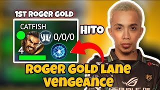 THE 1ST ROGER GOLD LANE VEGEANCE USE BY PRO PLAYER IN PH mlbb mplphilippines [upl. by Anahir51]