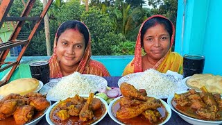 basmati ricemuttonchicken leg piece curry luchicold drinks challenging video with punishment🤮 [upl. by Shushan]