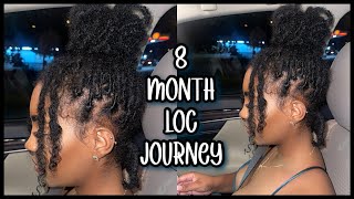 8 MONTH LOC UPDATE  TWO STRAND TWIST STARTER LOCS [upl. by Aicilra]