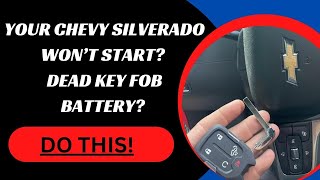 How to Start a 2023 Chevy Silverado with a Dead Key Fob Battery ChevySilveradokeyfob chevykeyfob [upl. by Alial]