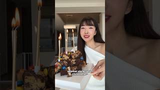 MUKBANG CAKE YANG DI BIKIN CUSTOM SAMA DITA SECRET NUMBER [upl. by Ydolem785]