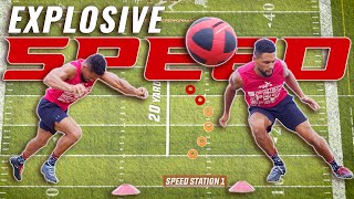 Top Speed Training Session  Sprint Mechanics  Fast Footwork Drills  Upper Body Strength Workout [upl. by Marylin783]