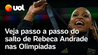 Rebeca Andrade explica passo a passo o salto que ajudou bronze inédito nas Olimpíadas 2024 [upl. by Harberd]