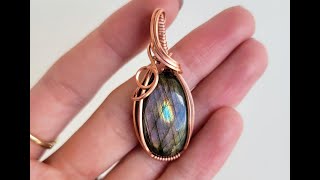 Easy Beginner Wire Wrapped Pendant Tutorial [upl. by Levina]