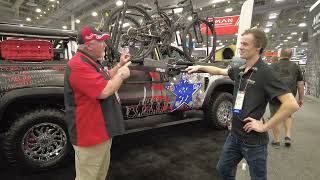 New Drop Rack Kayak and Bike holder at the SEMA Show review b y Chris from CampH Auto Accessories [upl. by Leoine]