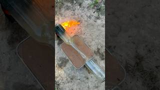 single mom show SURVIVAL skills to steam bad water in 2bottle bushcraft outdoor camping [upl. by Nnor4]