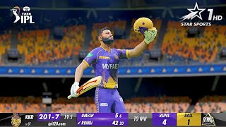 RINKU SINGH 5 Sixes in 5 Balls GT vs KKR IPL 2023  Cricket 24  Real Commentary [upl. by Lecrad]