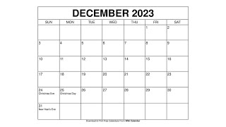 Year 2023 Calendar Printable with Holidays  Wiki Calendar [upl. by Anne-Corinne]