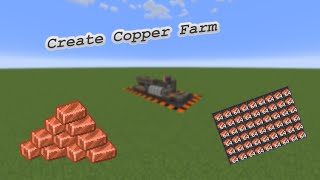 Minecraft Create Mod Copper Farm Tutorial [upl. by Gratiana]