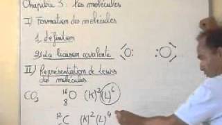 cours seconde  chimie ch3  représentation de lewis de CO2 [upl. by Auqinihs]