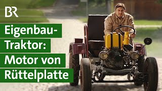 DDR Zeitzeugnis Oldtimer Traktor mit LKWTeilen Kleindieselmotor selbst gebaut  Unser Land  BR [upl. by Suillenroc]