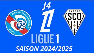 Strasbourg vs Angers 4ème journée de ligue 1 McDonalds 20242025 [upl. by Ermina23]