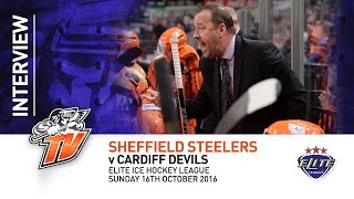 Sheffield Steelers v Cardiff Devils  161016  Paul Thompson Post Match [upl. by Ahsit]