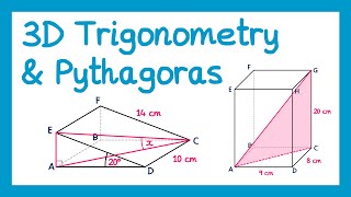 3D Trigonometry and Pythagoras  GCSE Higher Maths [upl. by Arnaldo]