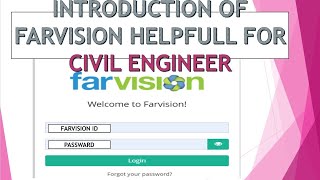 FARVISION ERP SOFTWARE HELP FULL FOR CIVIL Engineer BILLING EngineerConstruction 🏗️ [upl. by Osithe571]