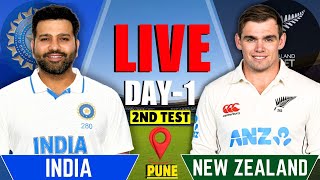 India vs New Zealand 2nd Test Day 2  IND vs NZ Live Score amp Commentary  Live Cricket Match Today [upl. by Goulden]