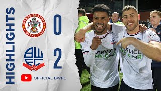 HIGHLIGHTS  Accrington Stanley 02 Bolton Wanderers [upl. by Limaa]