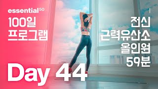 전신 근력 유산소 다이어트 운동  100일 홈트 프로그램  Day 44 [upl. by Winifred]