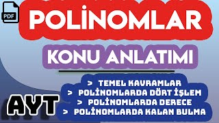 POLİNOMLAR  KONU ANLATIMI  PDF [upl. by Anawak]