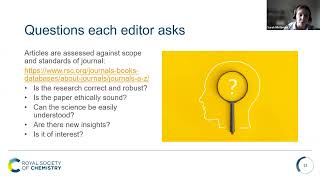 Peer Review Week webinar – insights from Royal Society of Chemistry journal editors [upl. by Enylodnewg]