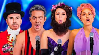 Simon Cowell SINGS with Alesha Amanda and Bruno on Britains Got Talent [upl. by Ludba]