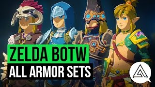 Zelda Breath of the Wild  All Armor Sets amp Where to Get Them [upl. by Tessy133]