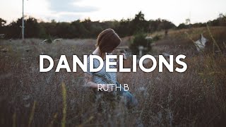 Ruth B  Dandelions Lyrics quotAnd I see forever in your eyes I feel okay when I see you smilequot [upl. by Sanborn]