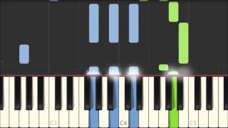 Amazing Grace  Traditional American Melody Piano Tutorial Synthesia [upl. by Kwei]