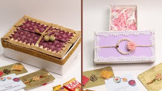 3 Beautiful Rakhi Gift Hamper Making Ideas  DIY Rakhi Gift Hamper For Brother  DIY Rakhi Gift Box [upl. by Pauiie469]