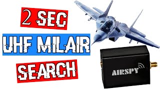 How to use Frequency Scanner to Search UHF MilAir in 23 seconds in SDR using AirSpy R2 [upl. by Aisauqal]