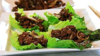 Beef Lettuce wraps in 15 Minutes  Fast and Delicious [upl. by Xuagram]