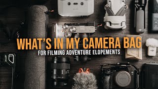 Whats in my camera bag for filming an Adventure Elopement in Glacier National Park  2024 [upl. by Eldredge]