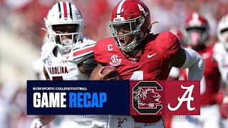 No 7 Alabama SURVIVES upset defeats South Carolina 2725  Game Recap [upl. by Floyd]