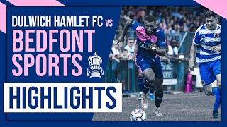 HAMLET HIGHLIGHTS  Dulwich Hamlet 0 v 1 Bedfont Sports  Emirates FA Cup  18092021 [upl. by Lotsirk]