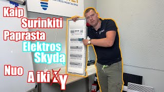 Kaip surinkti elektros skydą Pilna instrukcija  nuo projekto iki sujungimo  KONKURSAS [upl. by Norehs]