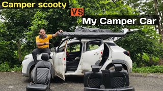 Camper Scooty vs Camper Car  The Ultimate Camping Showdown [upl. by Lenoyl]