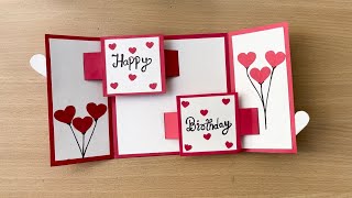 Happy Birthday Card  Easy card for birthday and anniversary [upl. by Rehsa517]