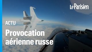 Un chasseur russe frôle un F16 de lUS Air Force [upl. by Nimsaj]